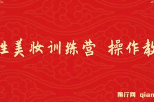 《女性美妆训练营1.0》 操作教学,日引流300+ ,小白也能月入1W+(附200G教程)