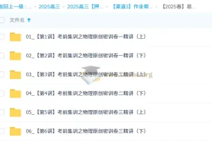 孙竞轩 2025高三高考物理 密训班