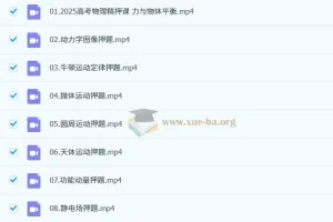 赵玉峰 2025高三高考物理 冲刺押题