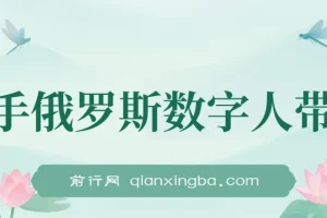 快手俄罗斯数字人带货，带你玩赚数字人短视频带货，单日佣金过万