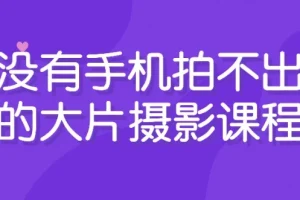 【没有手机拍不出的大片摄影课程】