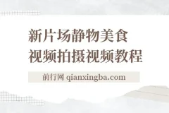 新片场静物美食视频拍摄视频教程，美食静物摄影技巧