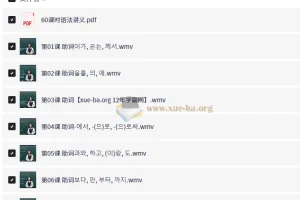 韩语初中级语法.60课时【8.48 GB】