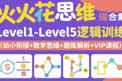 【火花思维课程合集｜Level1-Level5逻辑训练（幼小衔接+数学思维+题库解析+VIP课程）】