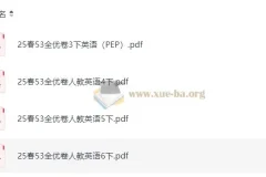 2025春3-6年级 小学英语 下册人教PEP版 53全优卷 （完整版）