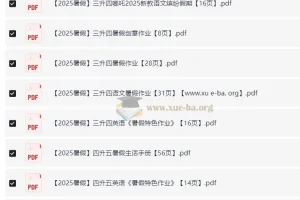 2025暑假小学特色作业资料包