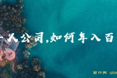 不上班，开一人公司，如何年入百万？