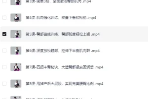 12节在家也能练出性感蜜桃臀，让臀部变得圆、紧、翘(完结）