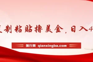 AI复制粘贴撸美金，日入400刀！只需动动手指，小白无脑操作