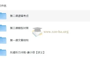 【英语学习】唐小菲 托福听力冲刺