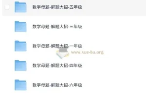 斗半匠 小学数学母体解题大招