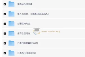 日语学习复习资料合集 日语会话 6.9Gb