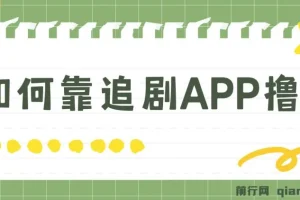 如何通过追剧APP撸金，日入1500+（附素材）