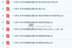 一飞冲天-中考专项精品试题分类（2024+2025+2026）