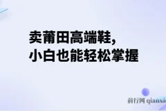 卖莆田高端鞋，每天两小时日入2000+，小白也能轻松掌握，简单无脑操作