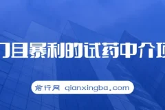 冷门且暴利的试药中介项目，一单利润200~1000，月入五位数