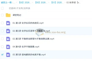 康冲 2026高中高二化学 尖端暑假班 秋季班