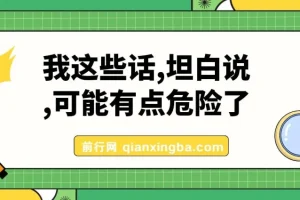 某公众号付费文章《我这些话，坦白说，可能有点危险了》
