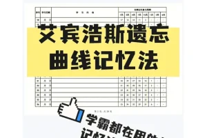 艾宾浩斯记忆遗忘曲线复习计划表：高效记忆的秘密武器（专业推荐）