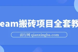 Steam海外道具搬砖项目，单号月收益5000+全套实操教程