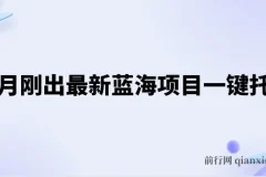 五月刚出最新蓝海项目一键托管 ，躺赚收益分成 日产无上限