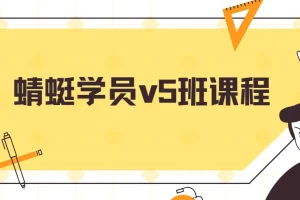 斜杠蜻蜓学员v5班课程