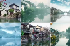 【江南水乡唯美风景无水印视频素材横板300+】