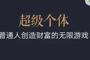 超级个体：2024-2025翻盘指南，普通人创造财富的无限游戏