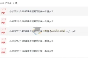 暑假预复习衔接一本通 小学语文 25年