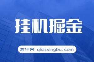 挂机掘金，躺着也能吃肉，适合宝爸宝妈学生党工作室