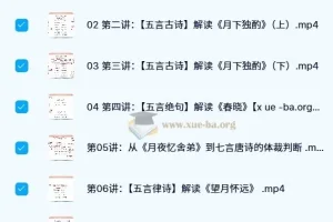 【完结】唐诗三百首 40讲