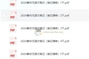 1-6年级 状元笔记 背记清单 24秋