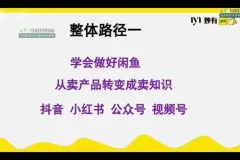 闲鱼无货源电商实战：零基础到月入1.5万