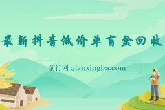 最新抖音低价单盲盒回收 一单1.05 单机日利润200 纯绿色不封号