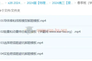 蔡钧安物理 2024高三高考物理 春季班