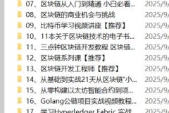 《精心整理的23套 区块链教程合集》[mp4] [119.6GB]