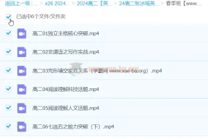 2024高二英语 张冰瑶英语 春季班