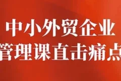 【中小外贸企业管理课直击痛点】