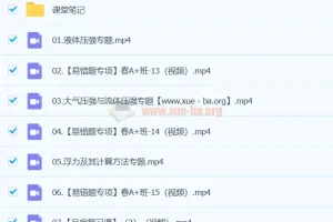付雷物理 2024初二物理 A+ 寒春班