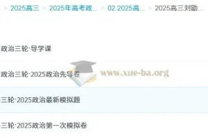 2025高三高考政治 刘勖雯政治 三轮