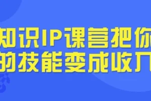 【知识IP课营把你的技能变成收入】