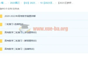 王梦抒 2023高三高考数学 二轮