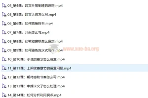 网文写作全解课程 从开篇到签约 带你尽快入门