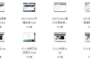 【Python爬虫训练营，从基础到分布式架构全栈实战】