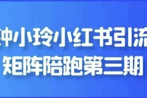 【钟小玲小红书引流矩阵陪跑第三期】