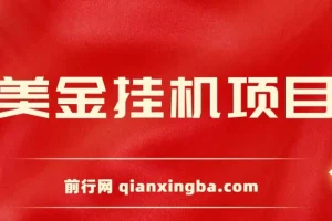 美金挂机项目，单窗口一天12，官方免费插件自动运行，对小白友好