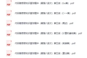 《代码随想录:知识星球精华-最强八股文》（第五版）[PDF]