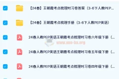 【24春】王朝霞考点梳理时习卷（3-6下人教PEP 小学英语）