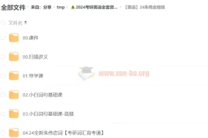 2024 考研英语 朱伟英语 全程班