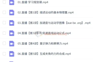 2024-2025 高一物理 胡婷 暑假班